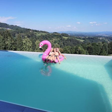 Chalet-Suedsteiermark - Traumhafte Aussicht, Infinity Pool, Privatsphaere, Klima Und De-Luxe Ausstattung Schwanberg Kültér fotó